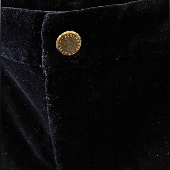 LAUREN by R.L. Black Velvet-like Pants Straight Leg, Top Slip Pockets; Size 18W - Picture 3 of 10